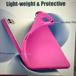 Ipad case pink compatible with iPad Pro 11 (M4 ,‎ 5th Gen 2004)